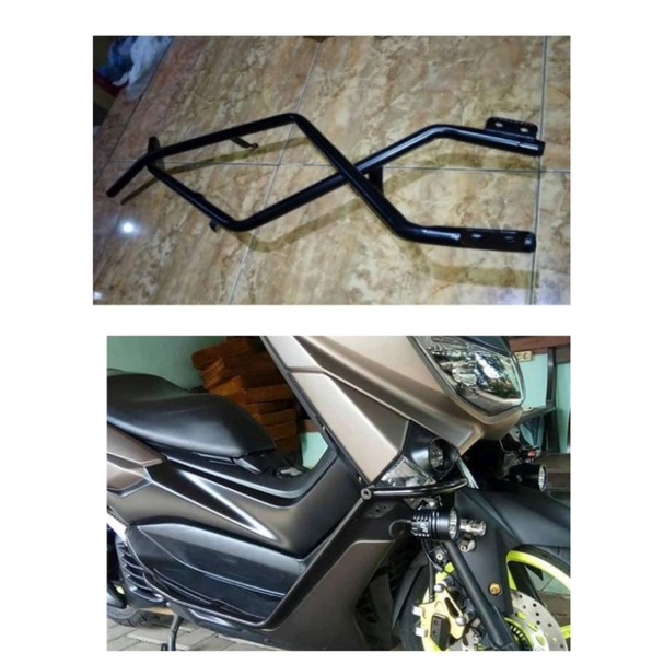 Crashbar Nmax tubular Nmax plus dudukan lampu tembak