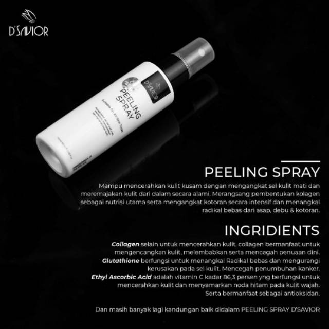 Dsavior Body Whitening Peeling Spray / Body Oil / Serum