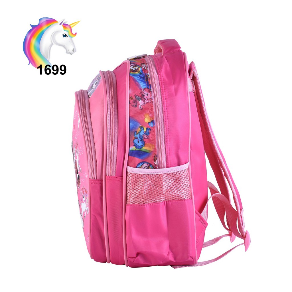 Tas Cartoon Lampu 1699 Tas Sekolah Anak Perempuan (Frozen,Hello Kitty,LOL,My Little Pony,Unicorn)