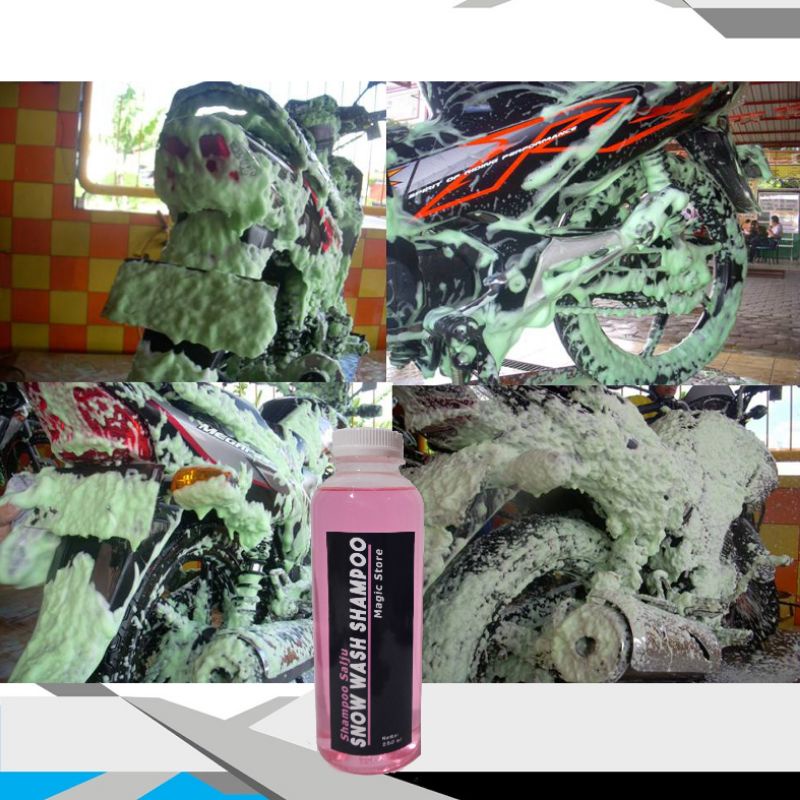 Magic Shampoo salju, snow wash car, shampoo mobil&amp;motor premium busa melimpah