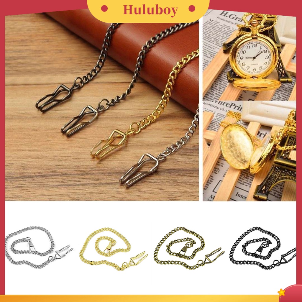 Hu Hu Hu Hu Hu Alat Bantu Pasang Kacamata♡ Jam Saku Vintage Bahan Alloy Dengan Kalung Rantai Untuk Unisex