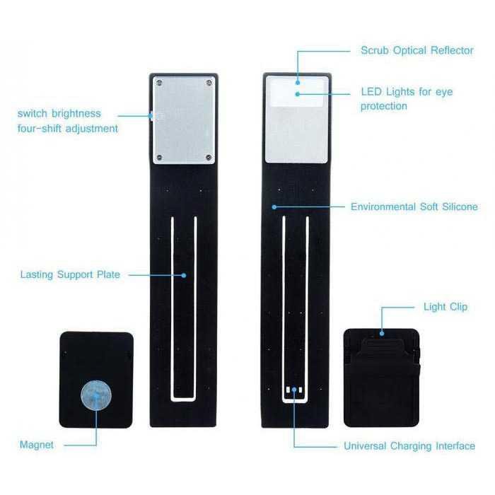 Lampu Baca LED Detachable Flexible Clip Bookmark Lights - KD-20 ( Al-Yusi )