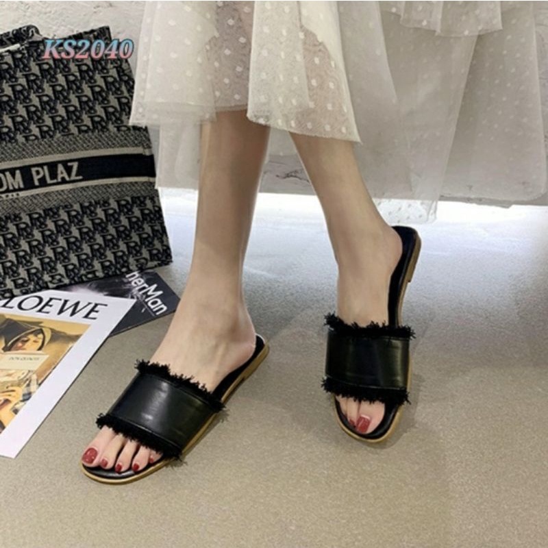 [SALE] SLOP SANDAL FLATS KS2040 IQ #Realstock