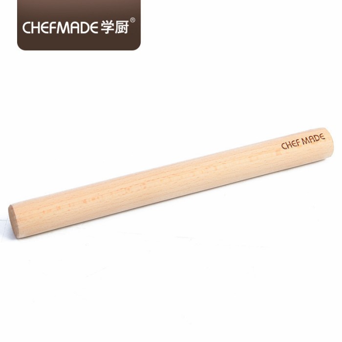 Chefmade WK9261 - Rolling Pin Kayu / Wooden Rolling Pin Panjang 24.5cm