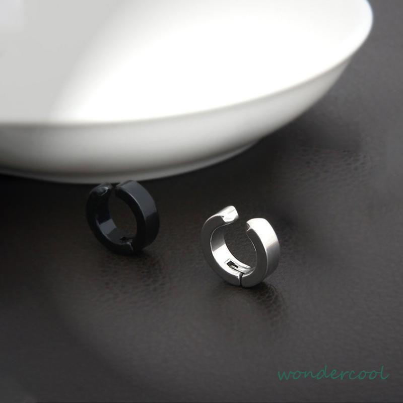 Anting Magnet Tanpa Lubang Telinga Palsu Bahan Titanium Steel-Won