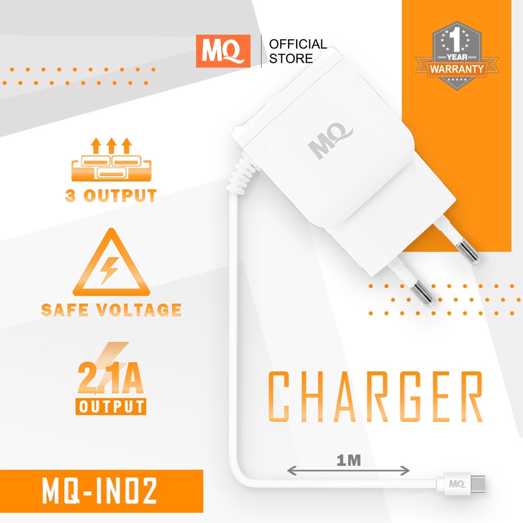 MQ Charger 2 Port USB Fast Charger 2.1A Micro USB Quick Charger Adapter IN02