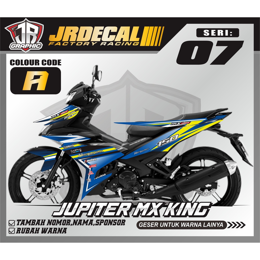 (BISA COD) STICKER STRIPING MOTOR JUPITER MX KING 150  SEMI FULL POLA PRESISI CUSTOM VARIASI KEREN S