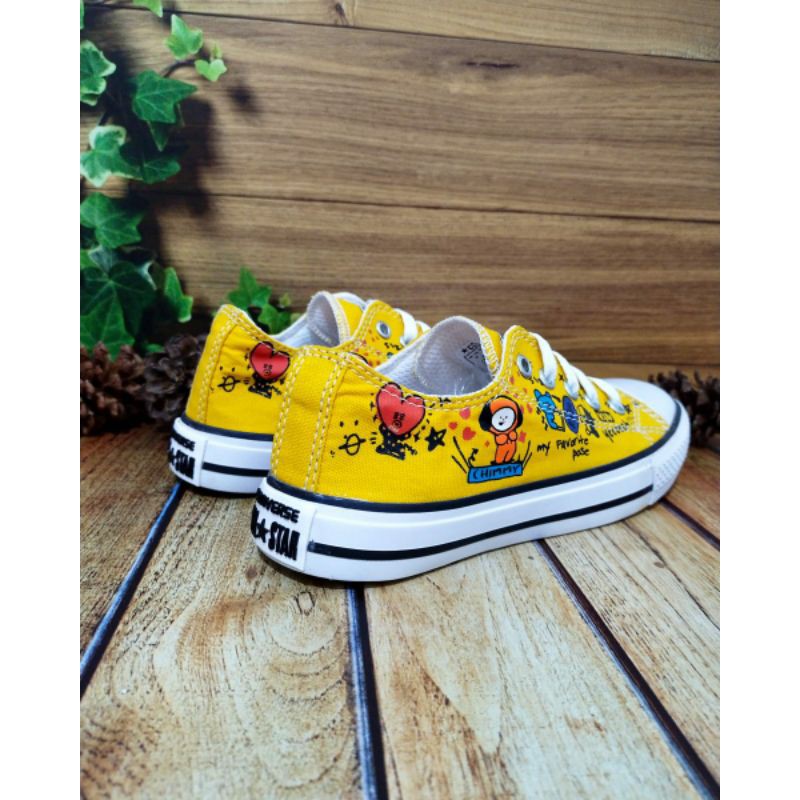 (READY 5 WARNA) SEPATU CONVERSE BTS BT21 SEPATU ANAK PEREMPUAN &amp; LAKI SEPATU SEKOLAH  MOTIF KARAKTER