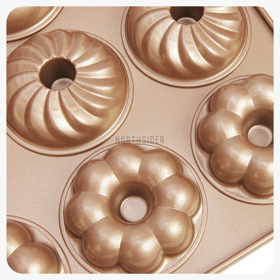 CHEFMADE 12 CUPS DOUGHTNUT PAN - WK9223 | LOYANG DONUT BESAR 3 MOTIF