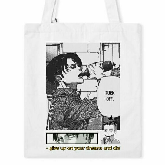 Totebag levi ackerman attack on titan anime shingeki no kyojin tote bag murah