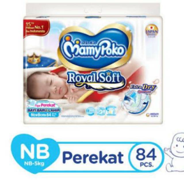 Mamypoko royal soft nb84/mamypoko royalsoft nb84/mamypoko royal soft newborn/mamypoko nb84