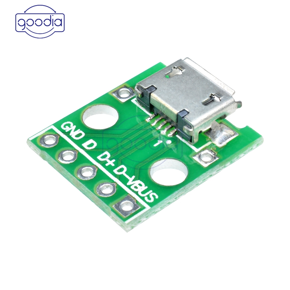 ✫〖ready to ship/COD〗✫ Set 2Pcs Adapter Converter Micro USB to DIP 5pin Female 2.54mm