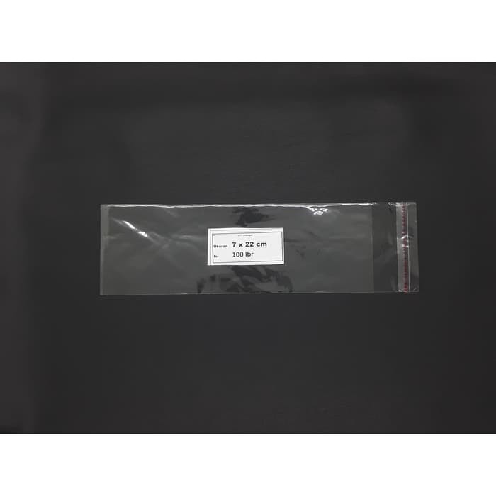 PLASTIK OPP SEAL 7 X 22 X 03 - PLASTIK KEMASAN BENING ISI 100 LEMBAR