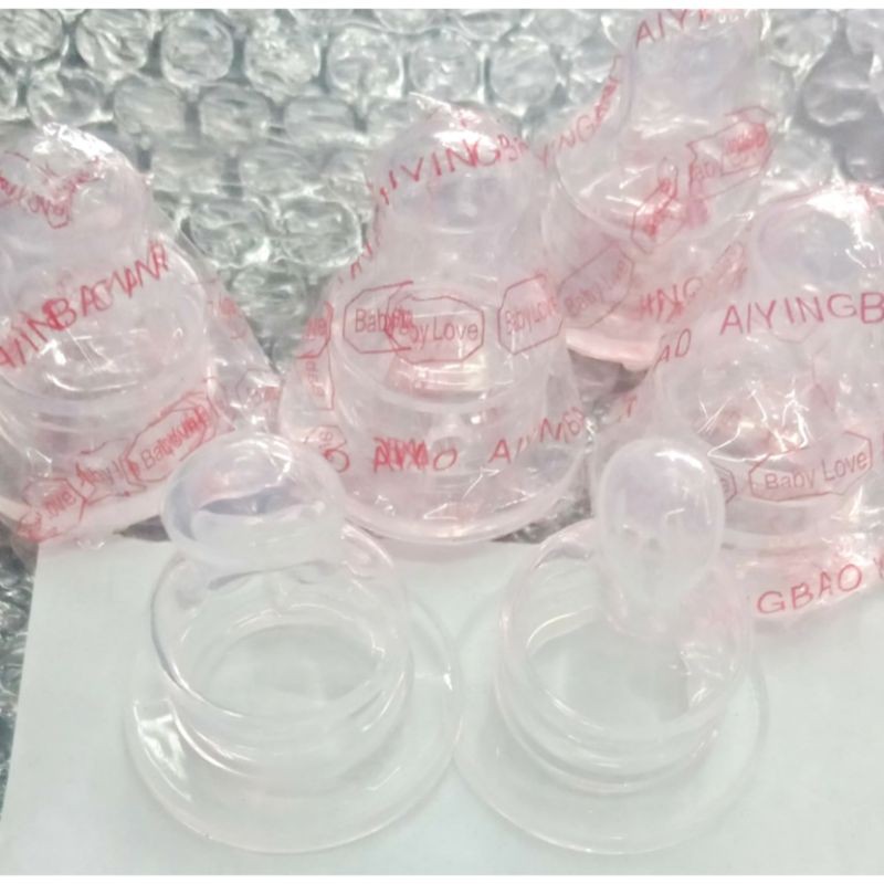 3 Dot Karet/ HUKI Nipple DOT Silicone Bulat dan Gepeng
