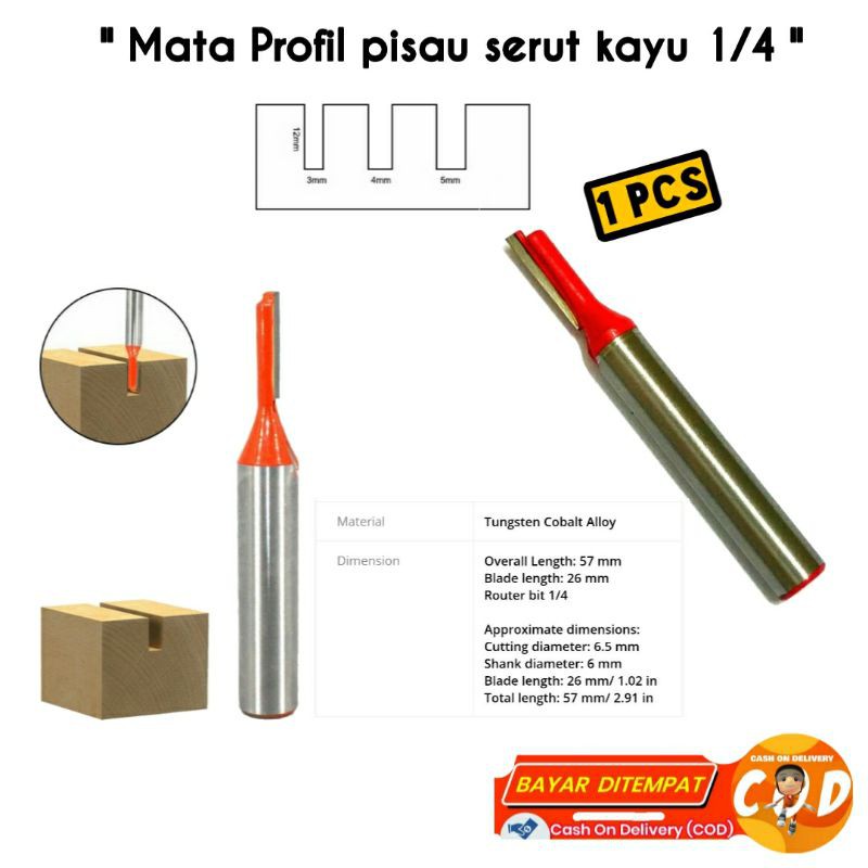 Mata profil pisau serut kayu 6mm