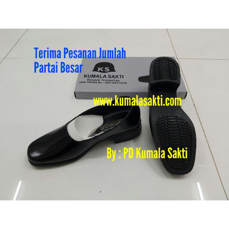 Sepatu Polwan PDH Kulit Asli Kilap Hak 3 cm | Sepatu Dinas Wanita-Sepatu Angkel Boot-Sepatu Pantopel-Kaos Security