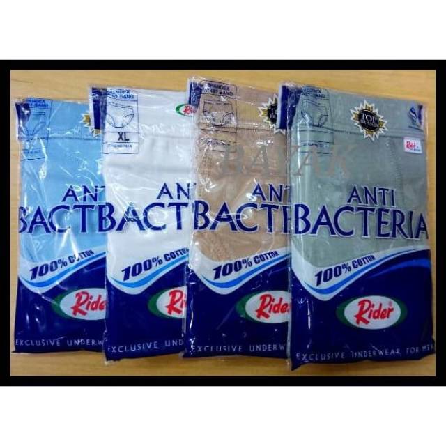 CELANA DALAM ANTIBACTERIA RIDER R 325 BP/BW 100%KATUN SERAP KERINGAT ISI 1PCS