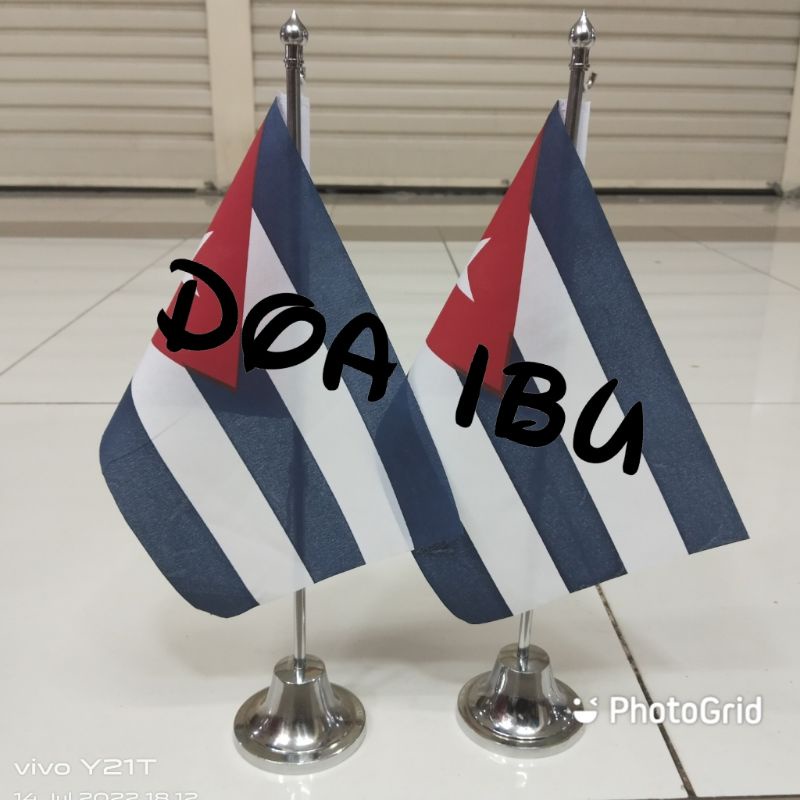 

best seller tiang stenlis meja+bendera CUBA/KUBA ready stock