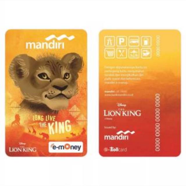 Mandiri eMoney Disney’s The Lion King ORI /Like eTOLL Tapcash Flazz or Brizzi