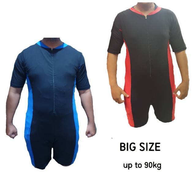 Baju renang pria / wanita jumbo BIG SIZE baju diving muslim dewasa one piece