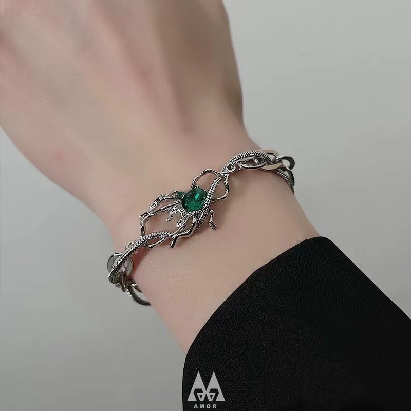 Gelang Tangan Model Laba-Laba Ganda Gaya hip hop Untuk unisex