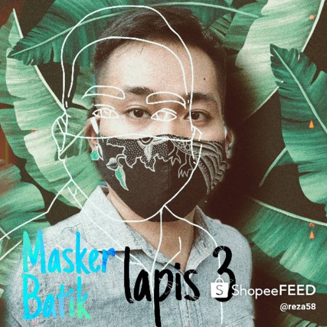 Masker batik 3 lapis