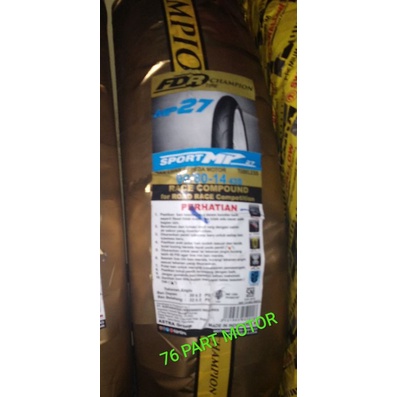 Ban tubeless FDR mp27 (soft compound) 90/80 14 free pentil