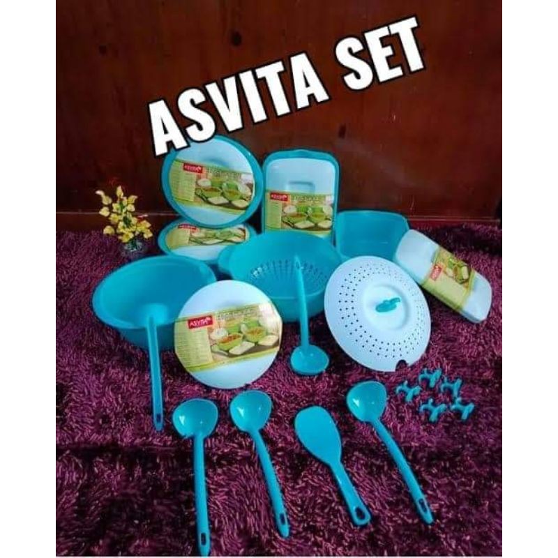 Asvita Emerald/wadah saji/prasmanan set