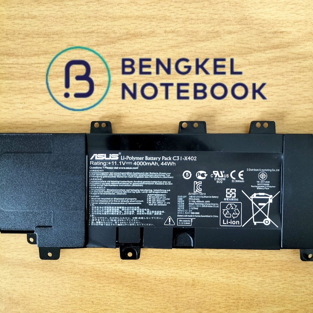 Baterai Laptop Asus VivoBook S300 S300C S300CA X402 X402C X402CA S400 S400C S400CA S400E C31-X402