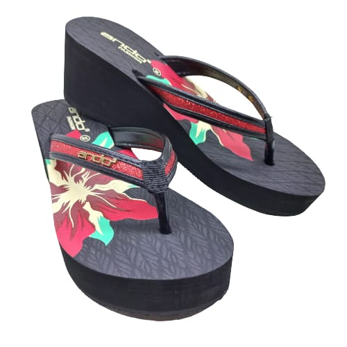 Ando Grace Terbaru Sandal Wedges Wanita 3 Warna Sendal Jepit Wedges Perempuan Ando Original