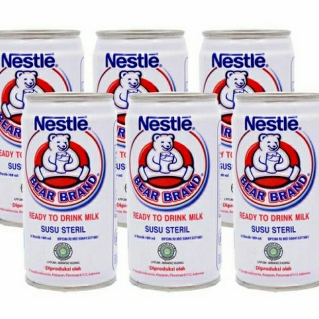 

[COD] Nestle Bear Brand Susu Steril 6 x 189 ML [COD]