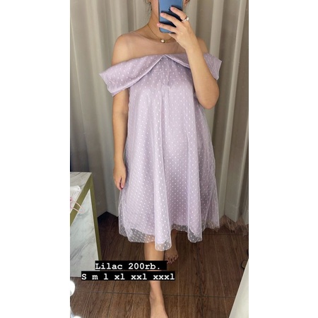 Leora dress sabrina tile polkadot