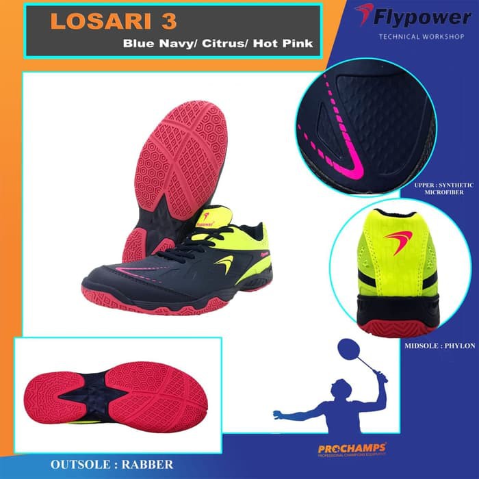 Flypower Losari 3 Sepatu Badminton Original