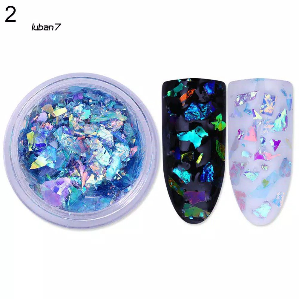 HOLOGRAM PAYET KACA UNTUK DEKORASI KUKU Nail art rhinestone