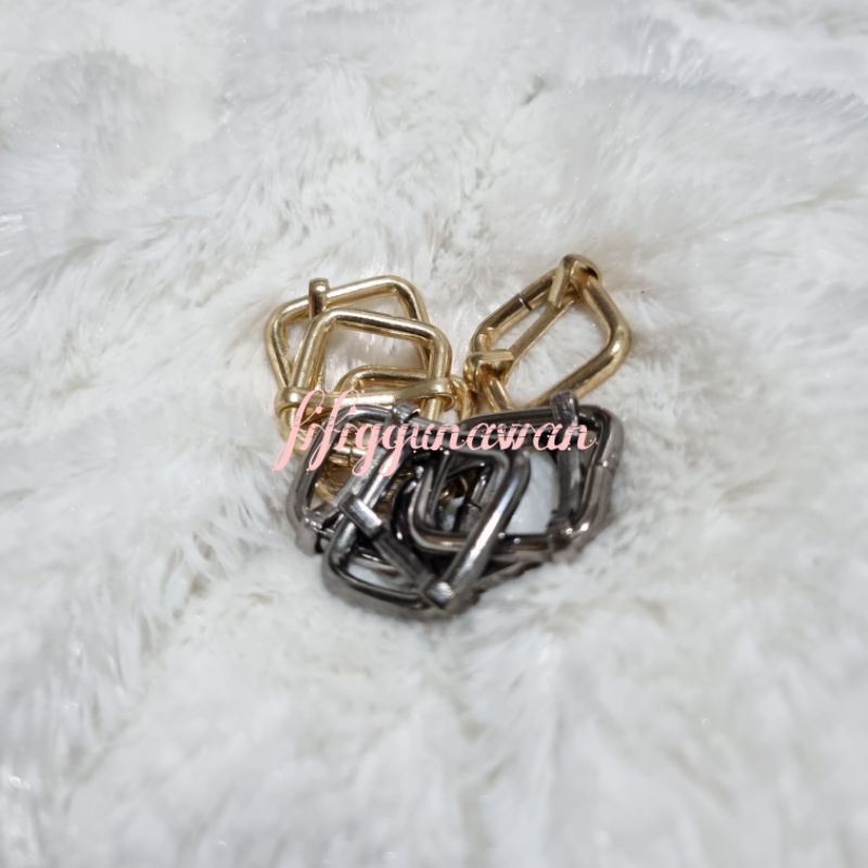 1.7x2cm / ring jalan kotak / sre tas nikel / ring geser / ring tas rajut