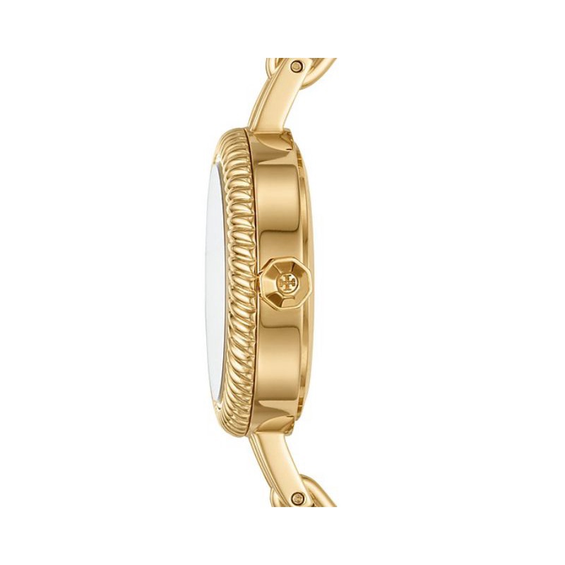 Tory Burch Women Reva Bangle Watch Gift Set , Gold Tone Stainless