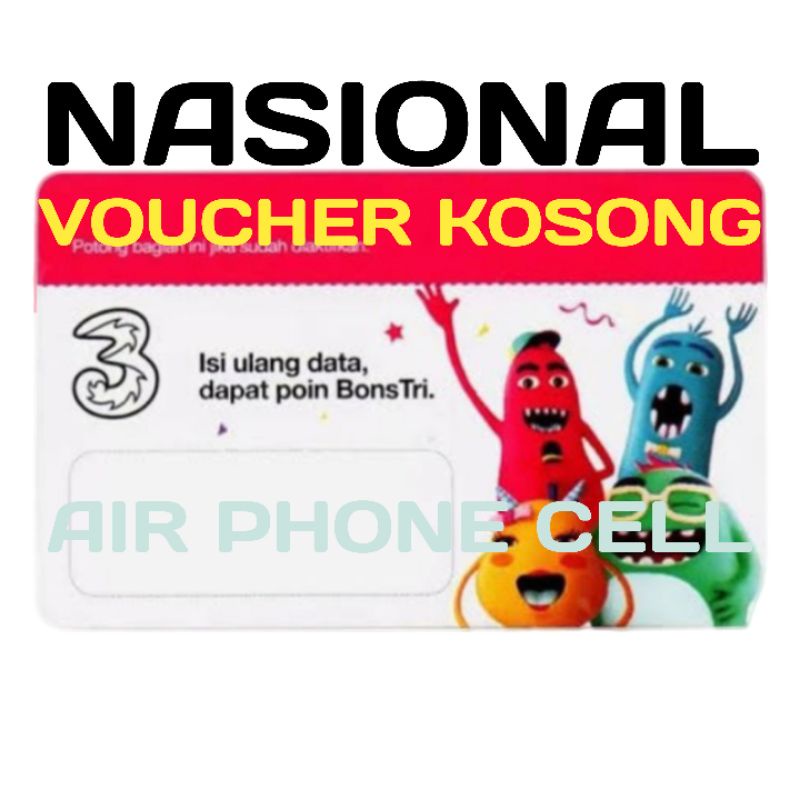 voucher tri/tree kosong/zero (nasional)