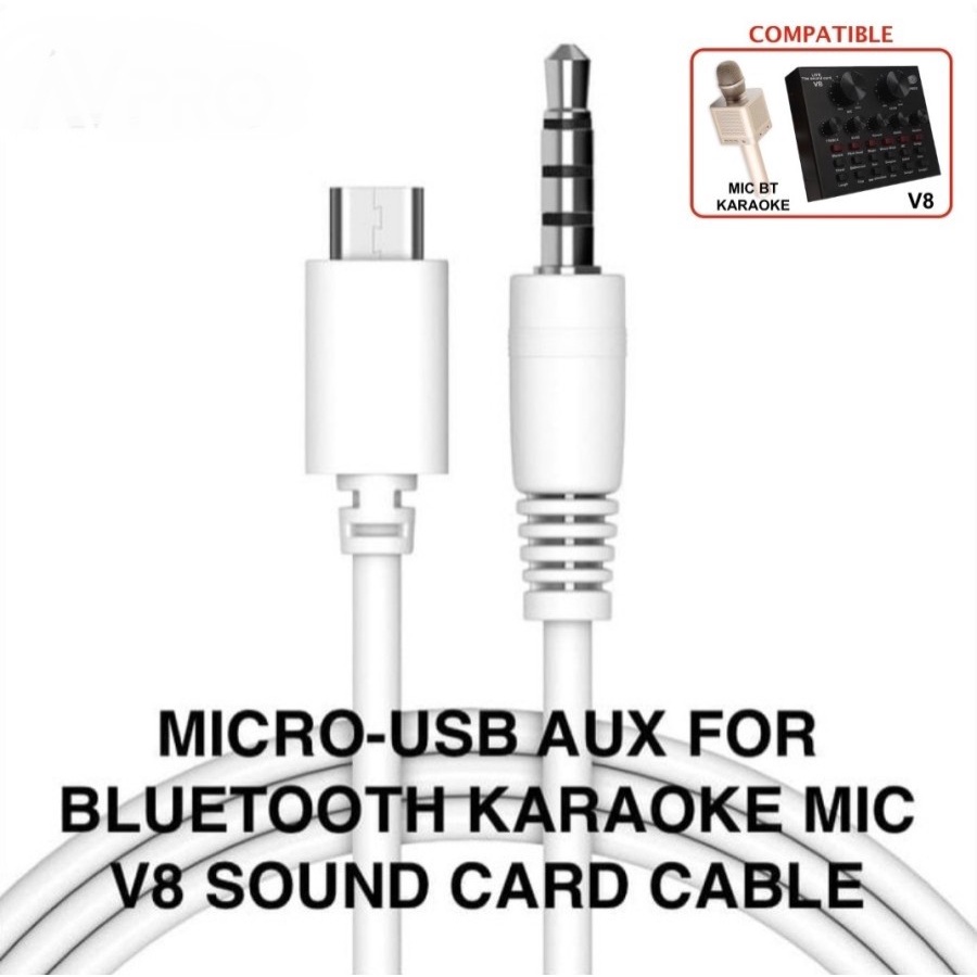 Kabel Micro Usb to Aux Jack 3.5mm Converter Audio 1M