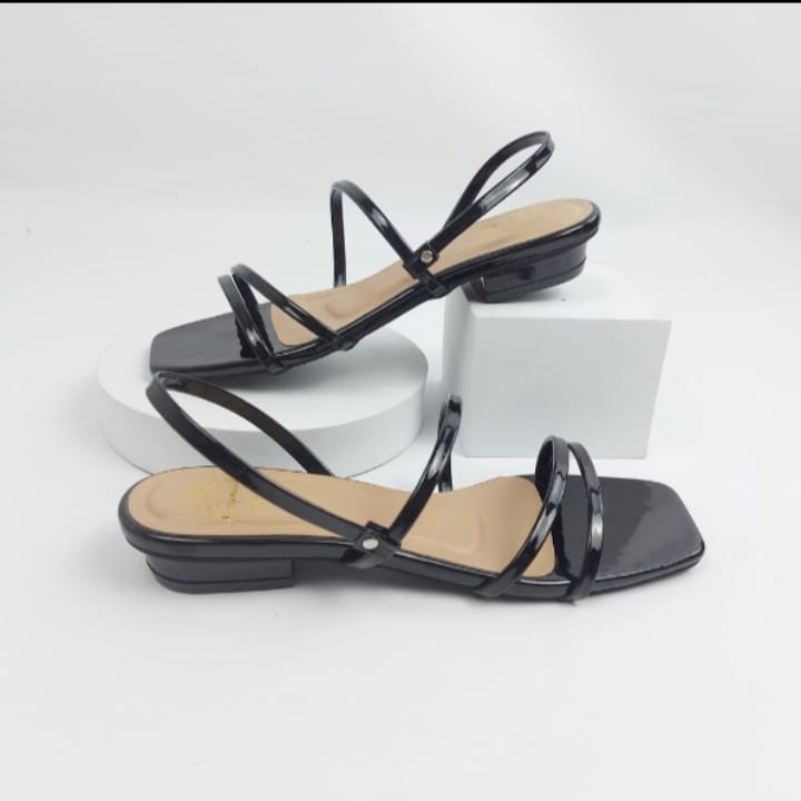 Sandal Heels Tali Belakang Wanita Kekinian Hak 3cm NESANH - CITRA