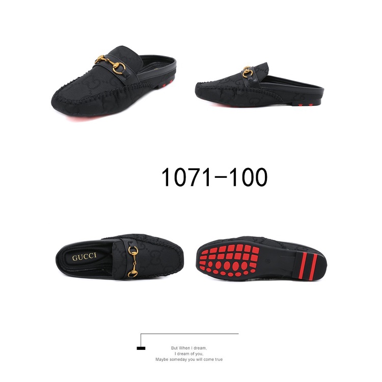 GC  GG Canvas Flat Mules 1071-100