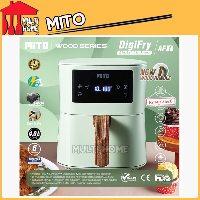 Air Fryer Mito AF1 kapasitas 4.5 Liter Original - Garansi Resmi