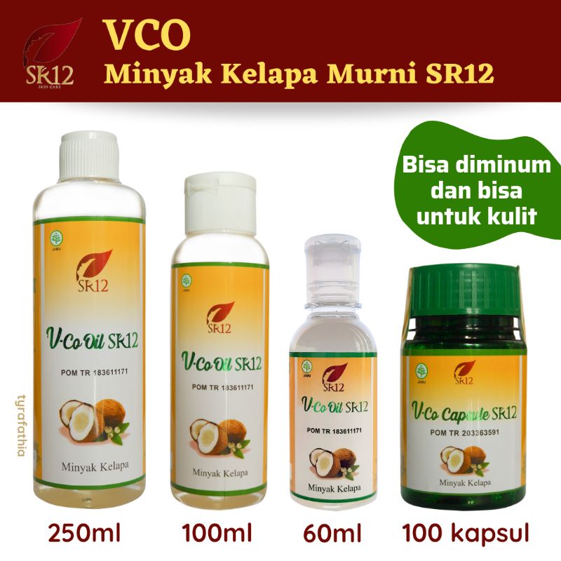 VCO SR12/ Minyak Kelapa Murni / VCO MPASI / Obat Batuk pilek / obat maag