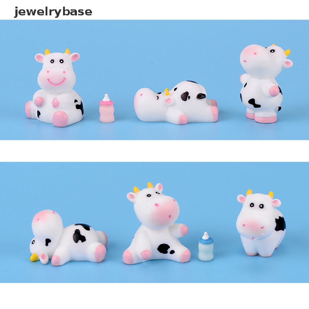 [Base] Mini Cow Animals Micro Garden Figurines Ornaments DIY Craft Home Dollhouse Decor Boutique