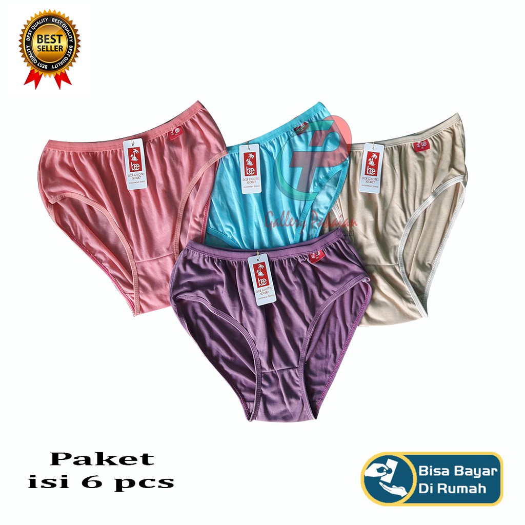 CD BALI EXOTIC Celana dalam wanita setengah lusin [6 pcs] ukuran dewasa size M.L.XL.XXL