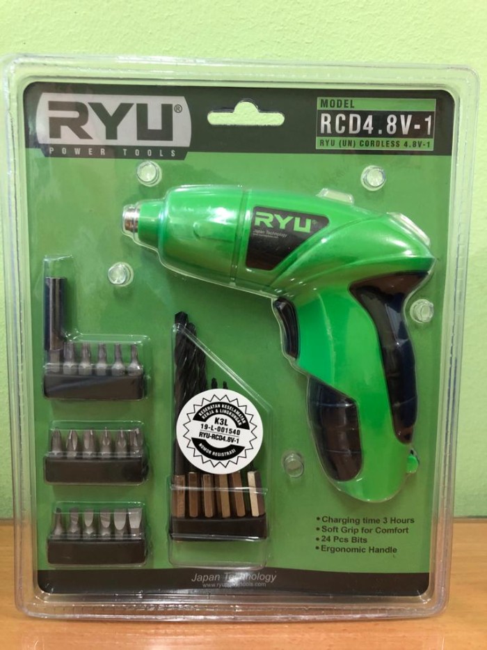 Ryu Bor Cordless RCD4.8V-1 / Mesin Bor Cordless Drill Baterai Tekiro