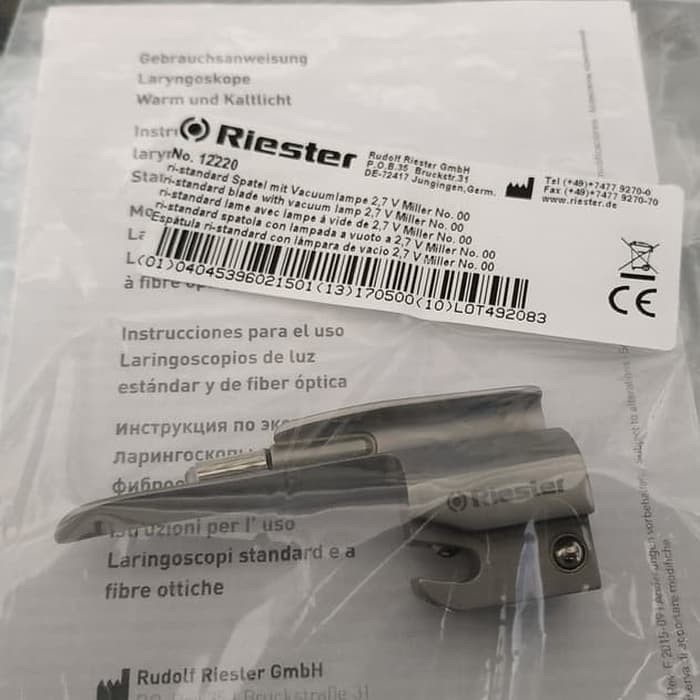 Blade 00 Laringoscope Riester Miller Bayi