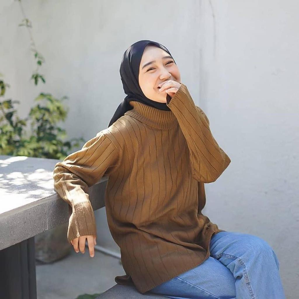 CUCI GUDANG!! Marsya Turtleneck Rajut Premium / Sweater Termurah Hits Selebgram