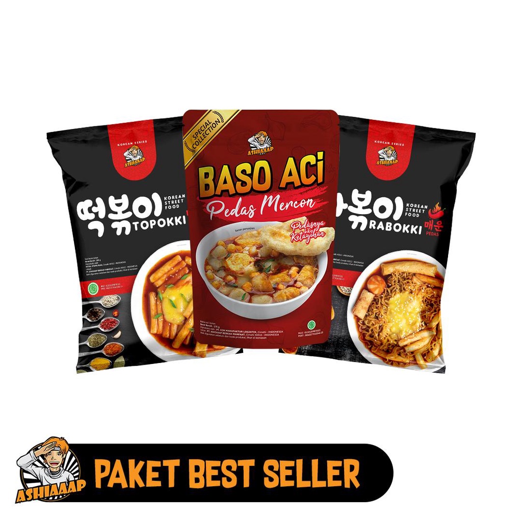 Ashiaaap Paket Boci Korea (Baso Aci Mercon + Rabokki + Topokki)