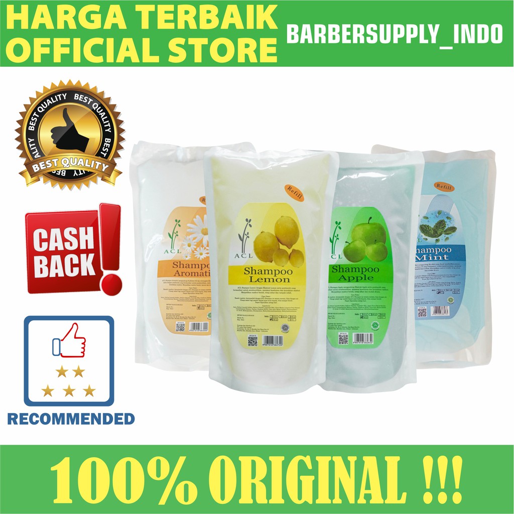 ACL SAMPO BARBER SALON SPA REFIL 1 LITER / SHAMPOO AROMATIC MURAH