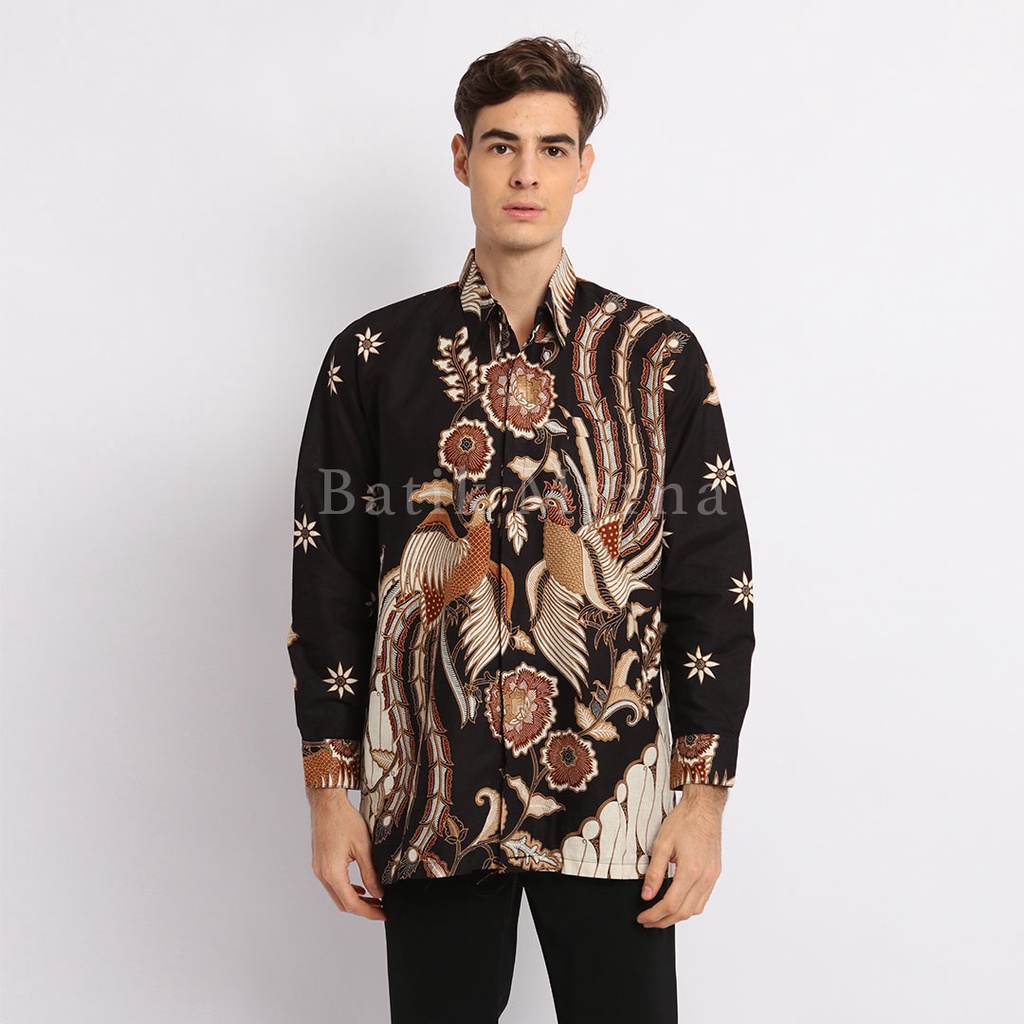 BAJU BATIK LENGAN PANJANG ATASAN MOTIF CENDRAWASIH BAJU BATIK PRIA LENGAN PANJANG 2022 MODERN MODIS 